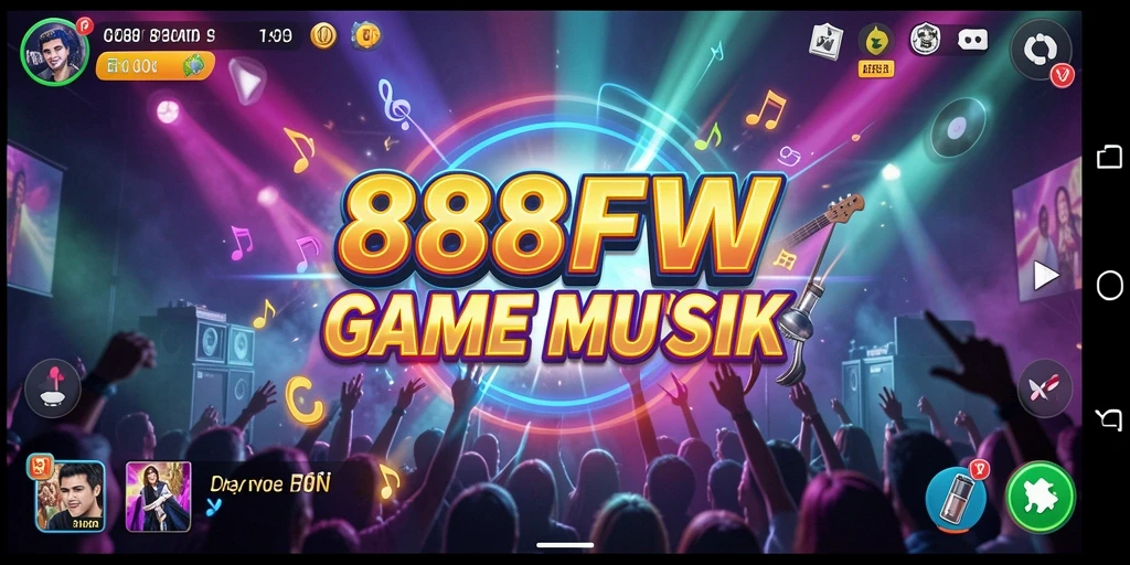Screenshot 888FW menampilkan gameplay musik yang seru.