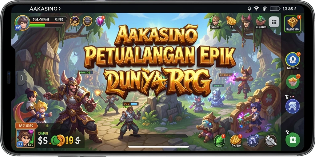 Tampilan aksi menegangkan dalam permainan RPG AAKASINO.