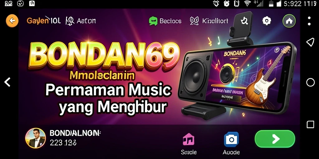 Screenshot gameplay BONDAN69 menampilkan suasana seru permainan musik.
