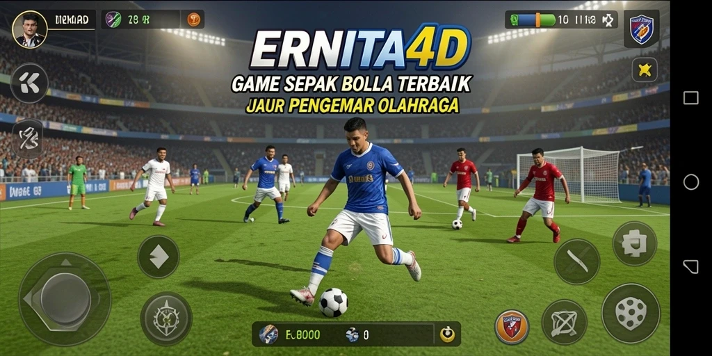 Tampilan gameplay ERNITA4D yang mendebarkan di lapangan hijau.