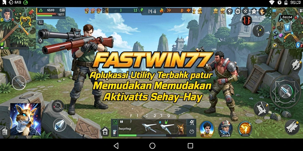 Tampilan utama FASTWIN77 dengan berbagai fitur Utility yang memudahkan.