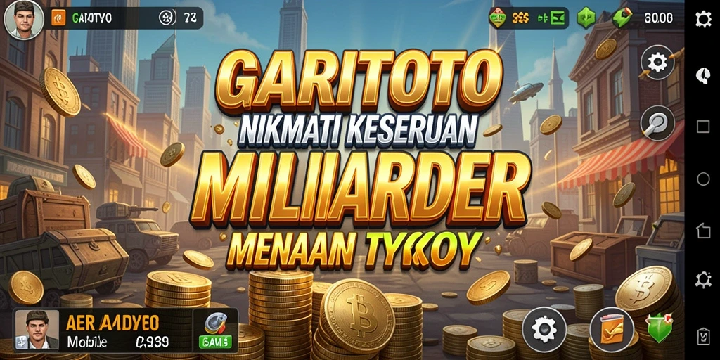 Screenshot gameplay GARITOTO yang menampilkan keseruan membangun bisnis.