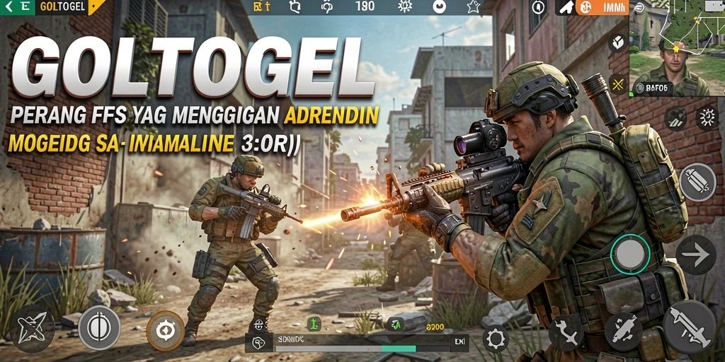 Screenshot menunjukkan aksi intens dan grafis menakjubkan dalam GOLTOGEL.