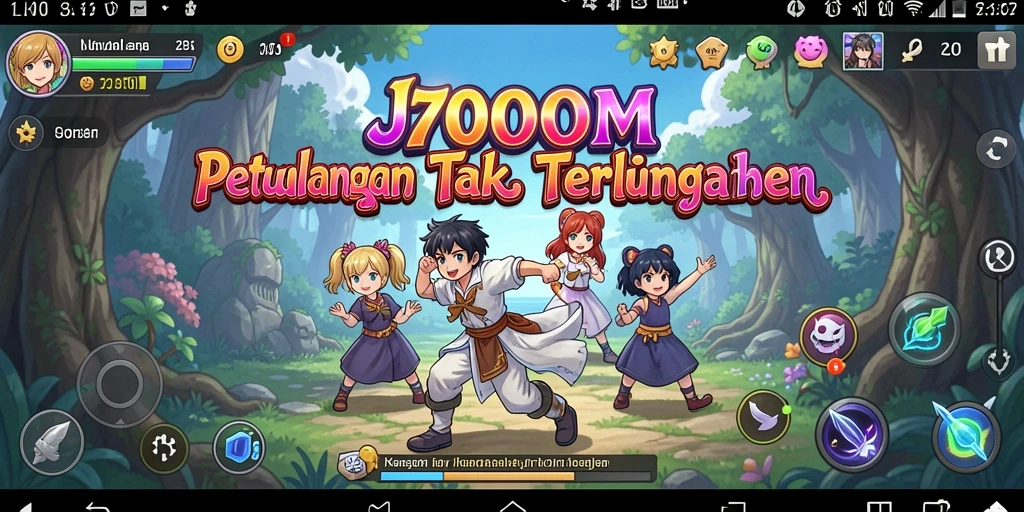 Tampilan gameplay J200M yang menakjubkan dalam dunia Anime.