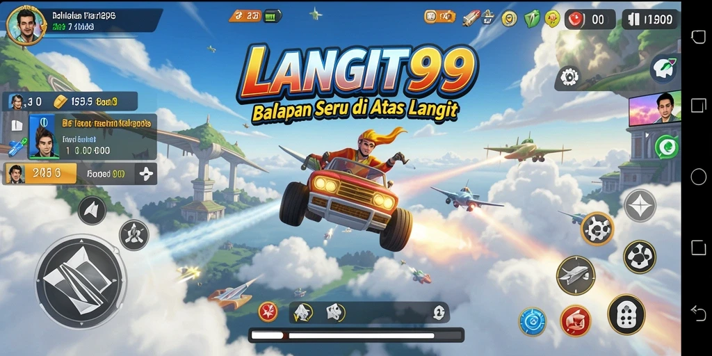 Tampilan gameplay balapan LANGIT99 yang mendebarkan dan penuh aksi.