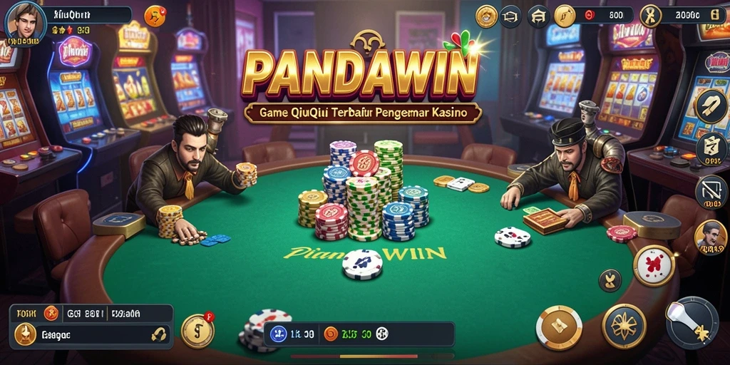 Tampilan menarik saat bermain QiuQiu di PANDAWIN.