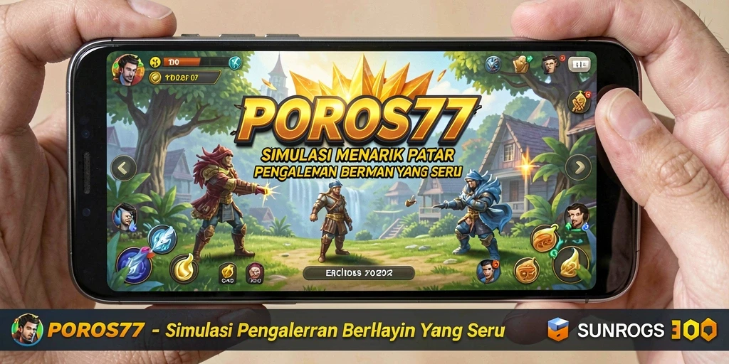 Tampilan gameplay POROS77 dengan simulasi yang mendalam.