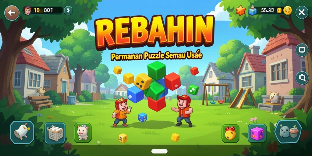 Screenshot gameplay REBAHIN yang menunjukkan teka-teki yang menarik.