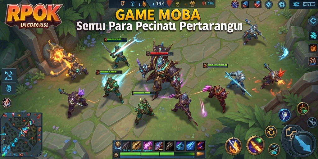 Screenshot gameplay RPOK yang menampilkan pertarungan seru antar tim.