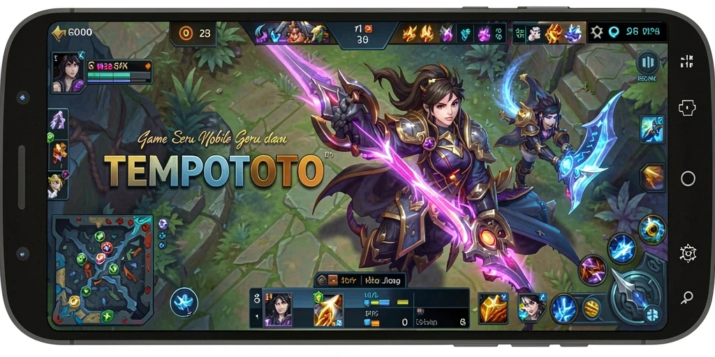 Screenshot gameplay TEMPOTOTO menampilkan pertempuran tim yang seru.