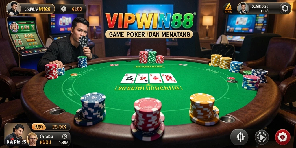 Tangkapan layar gameplay Poker yang mendebarkan di VIPWIN88.