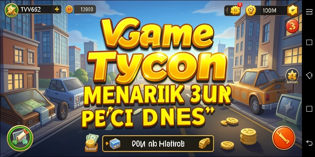 Screenshot utama VV62 menampilkan gameplay Tycoon yang seru.