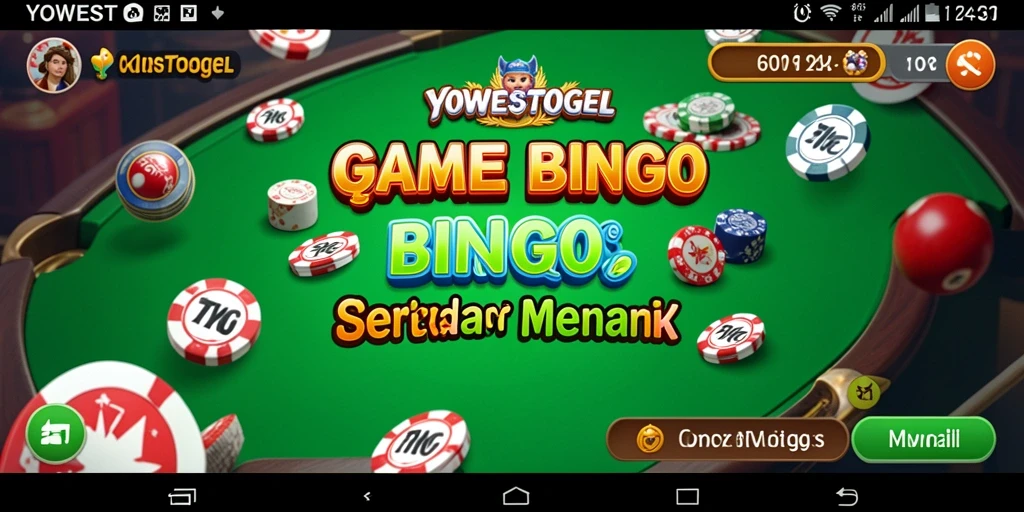Gameplay seru Bingo di YOWESTOGEL dengan warna-warni menarik.